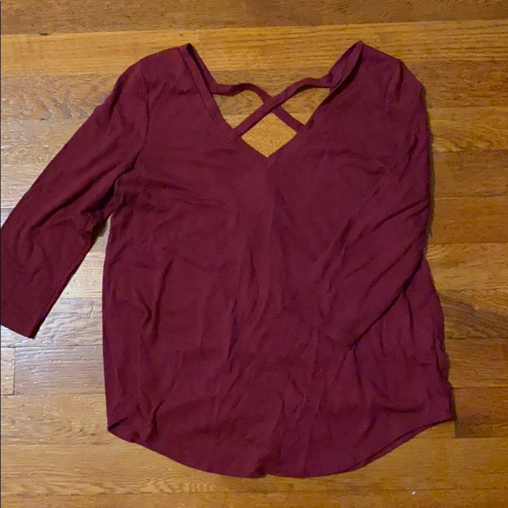 Maroon quarter sleeve